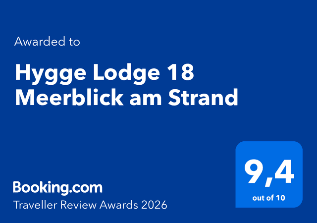 Booking.com Traveller Review Award 2026 - Hygge Lodge 18 - 9,4 von 10